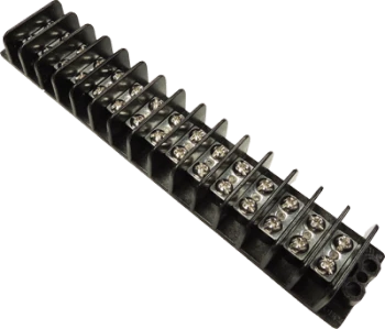 621 RZ series, double row barrier terminal blocks, SEMS pressure saddle screw with external tooth lock washer